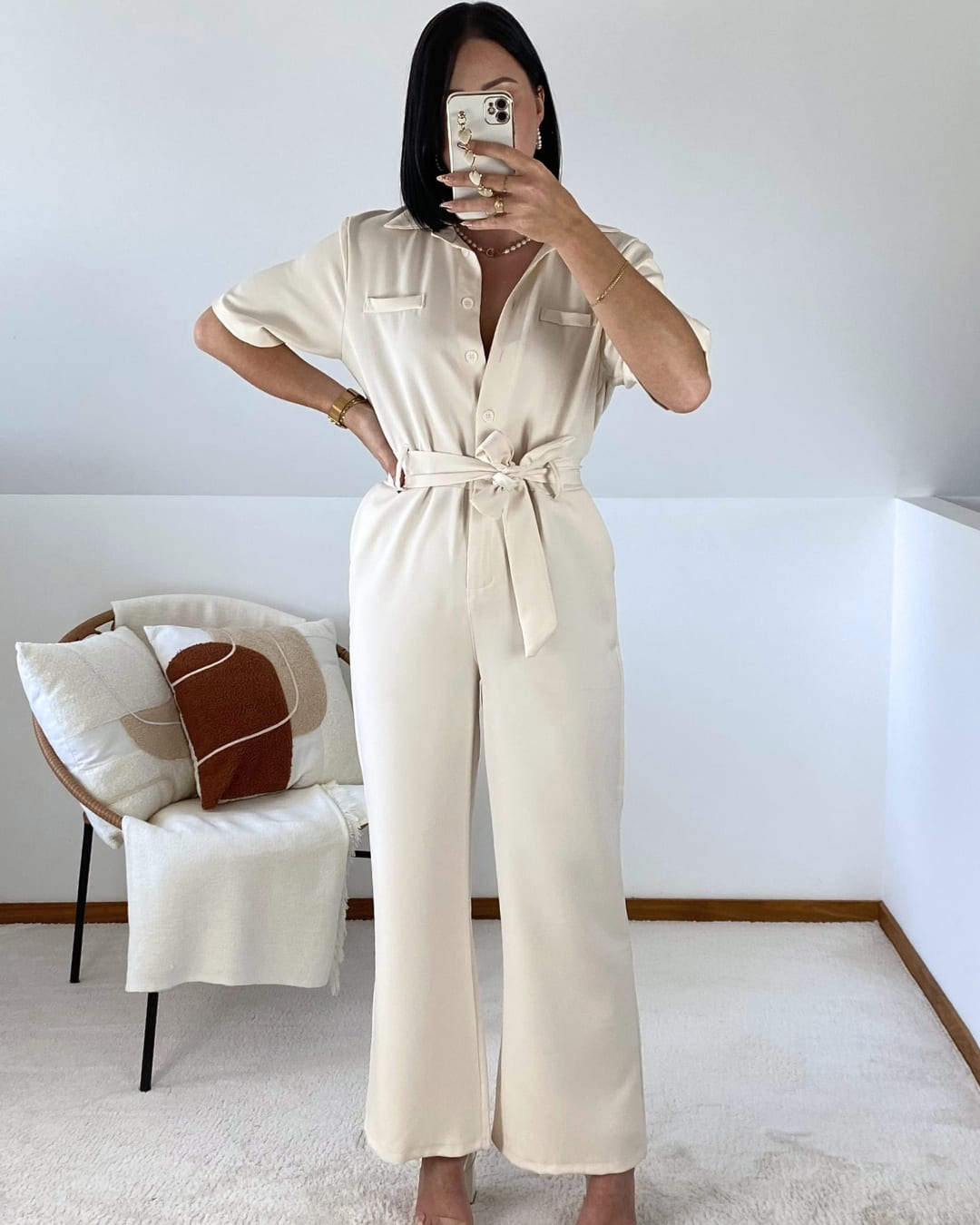 Short-sleeved jumpsuit
