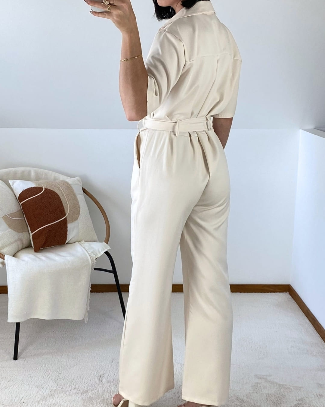 Short-sleeved jumpsuit