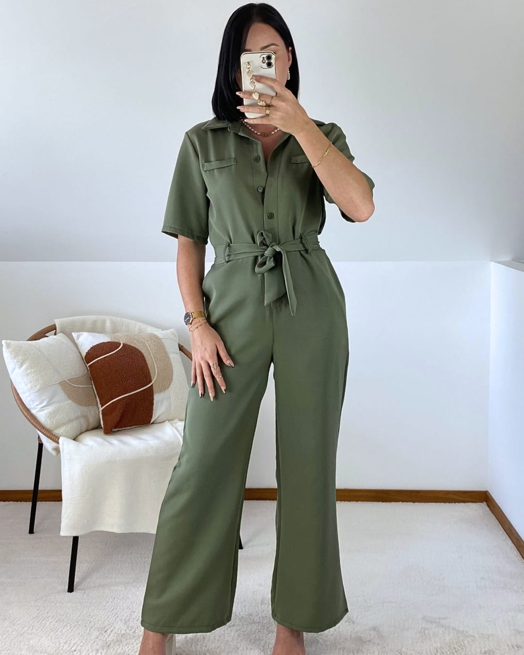 Short-sleeved jumpsuit