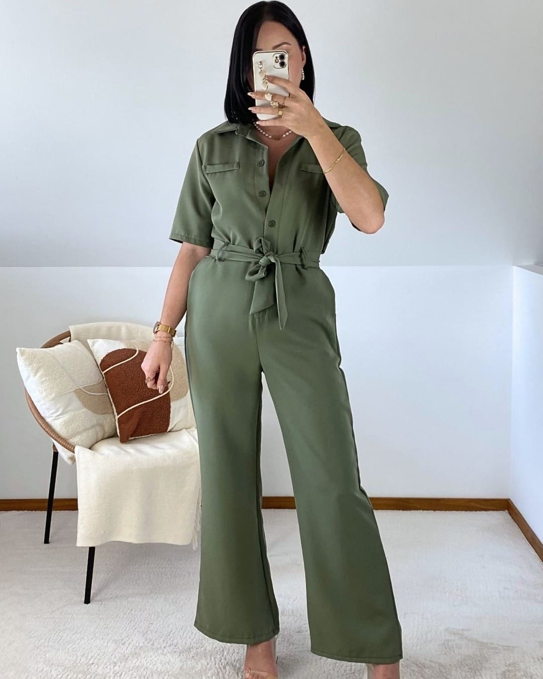 Short-sleeved jumpsuit