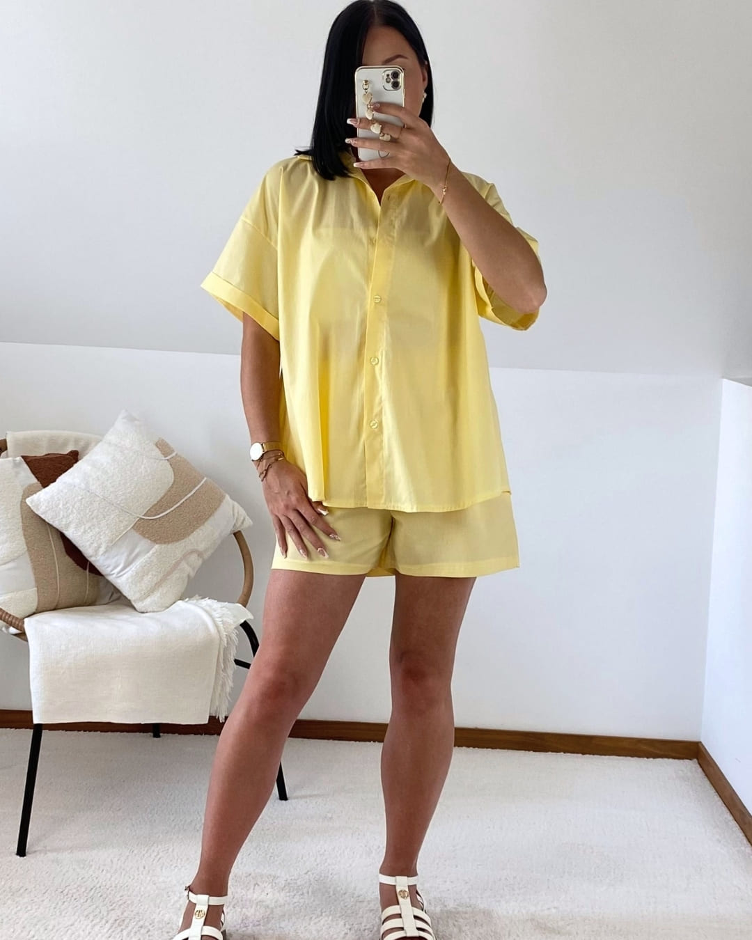 Ensemble : chemise oversize et short