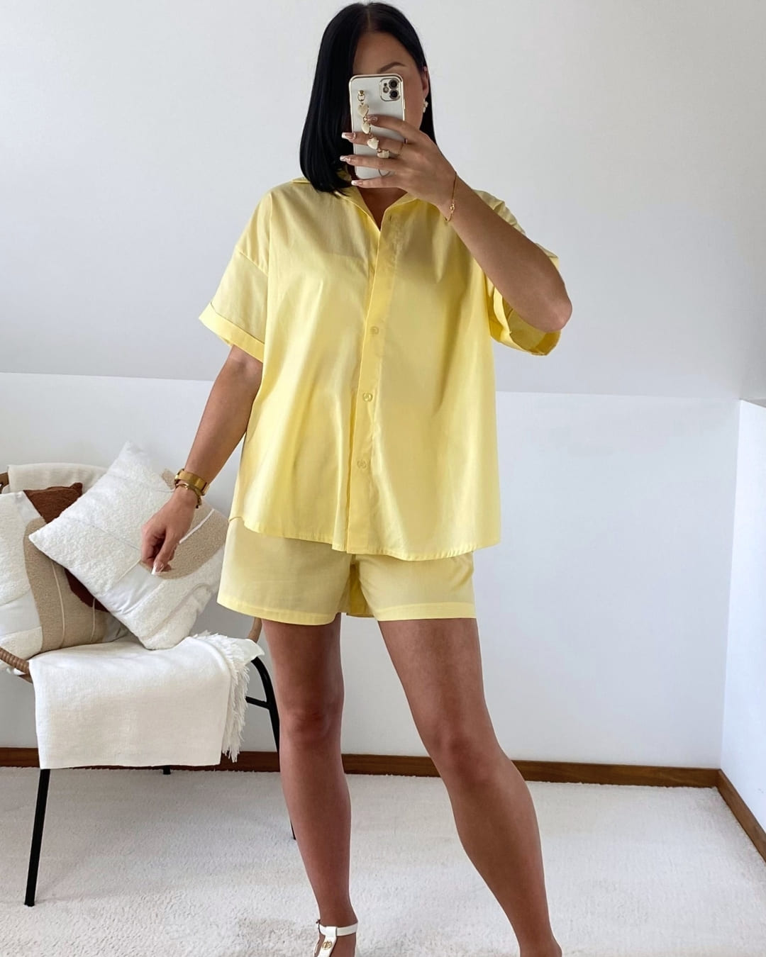 Ensemble : chemise oversize et short