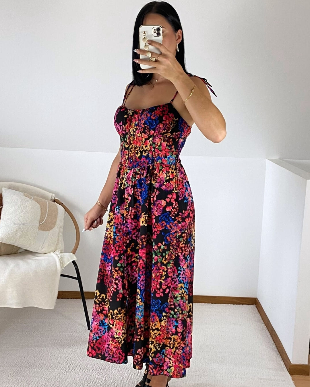 Robe midi – Imprimé floral
