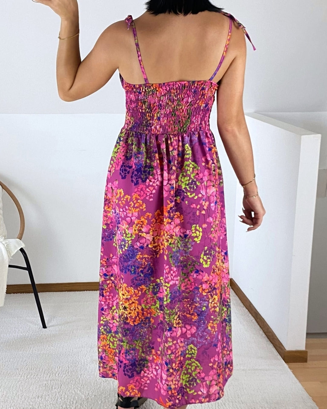 Robe midi – Imprimé floral