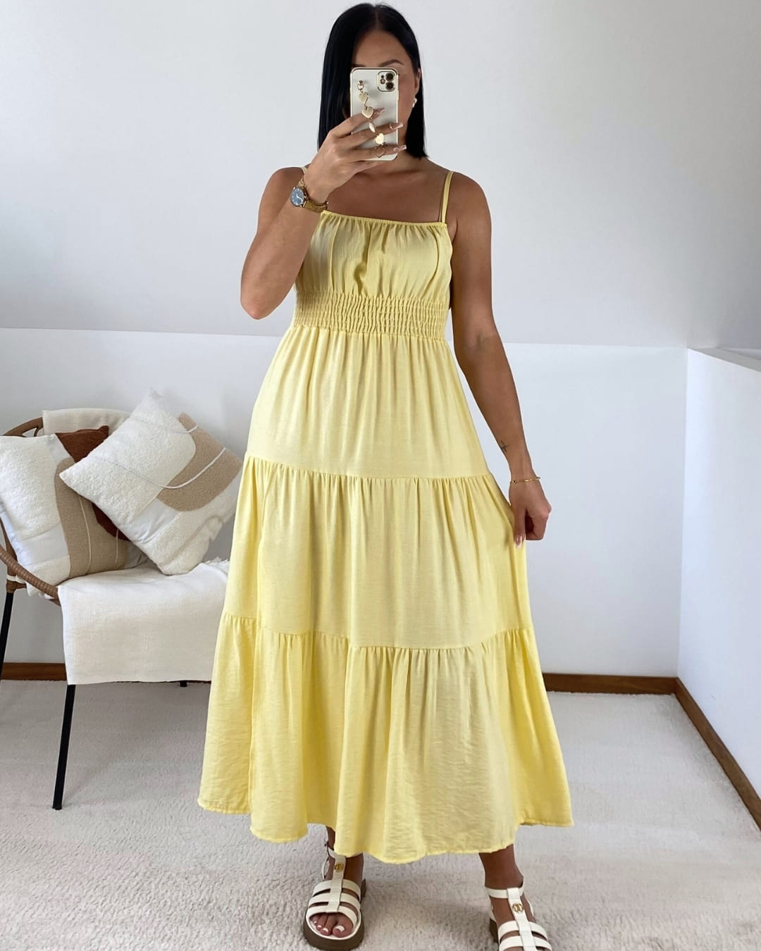 Robe longue fluide & fente