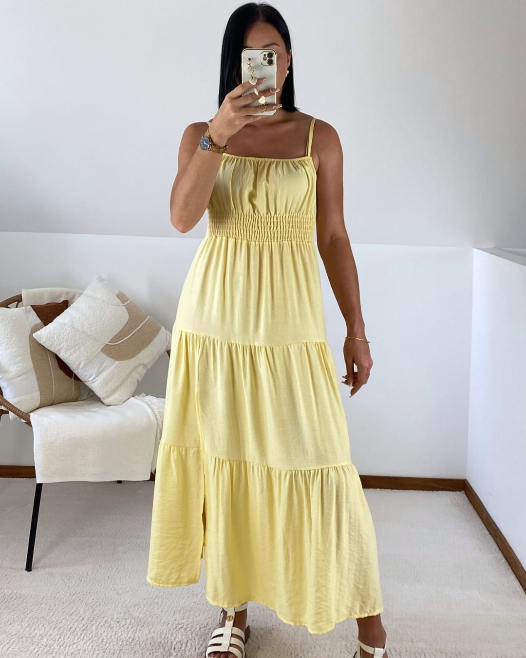 Robe longue fluide & fente