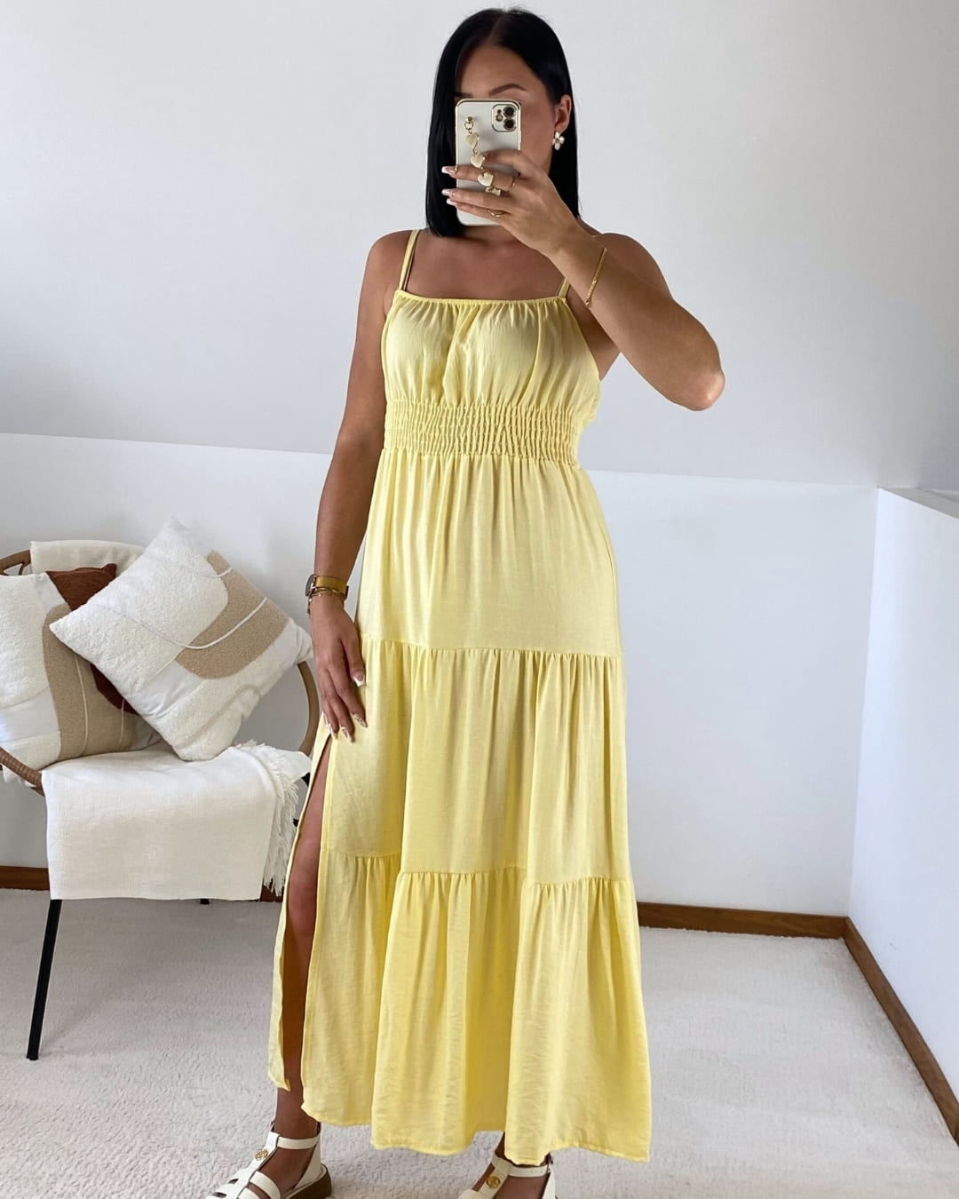 Robe longue fluide & fente