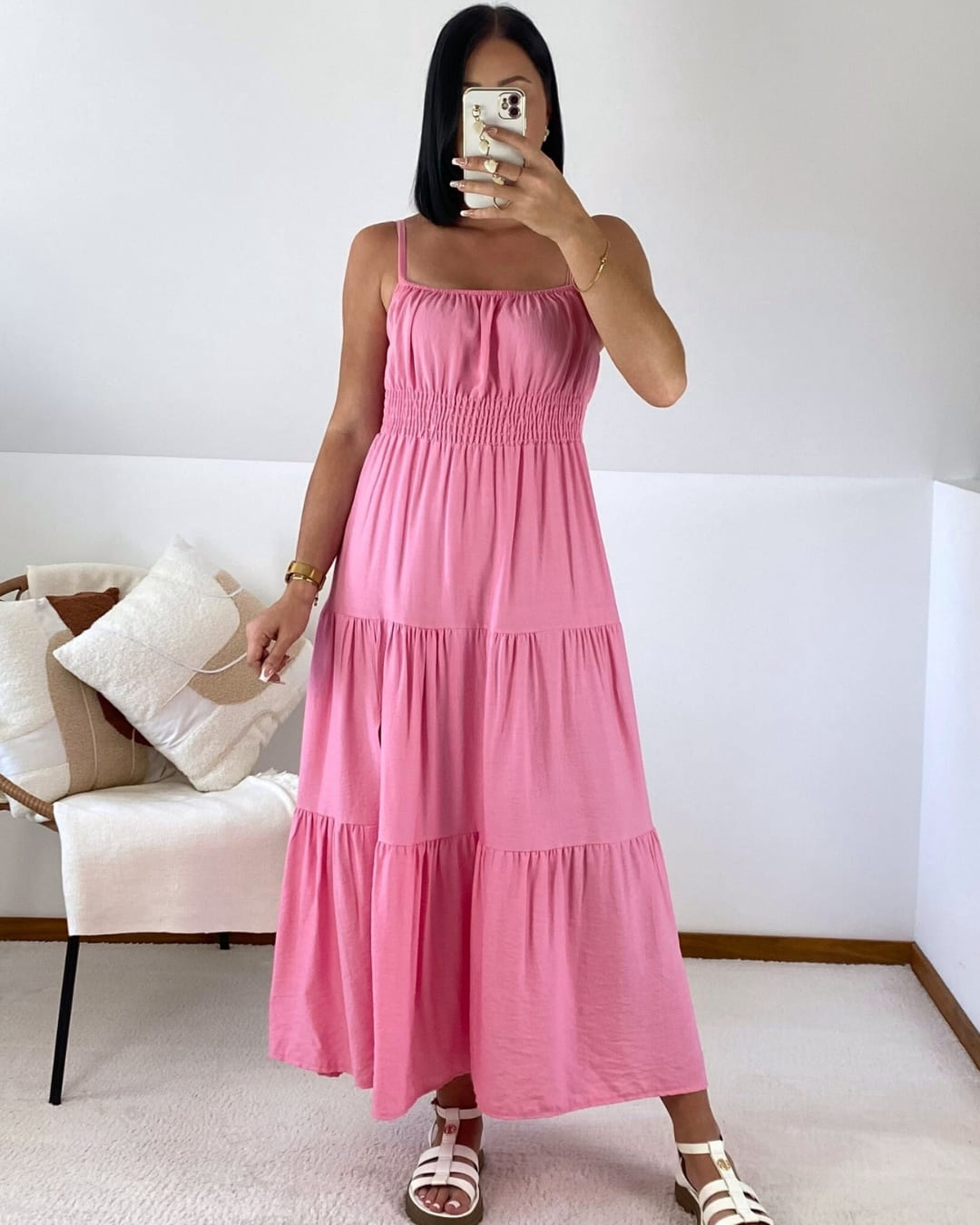 Robe longue fluide & fente