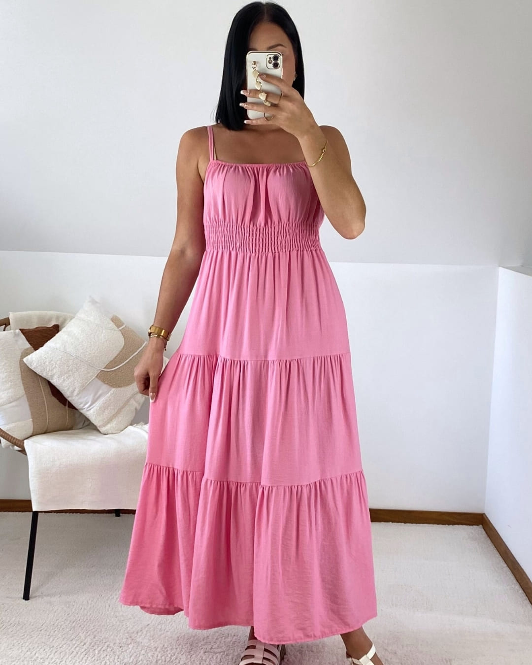 Robe longue fluide & fente