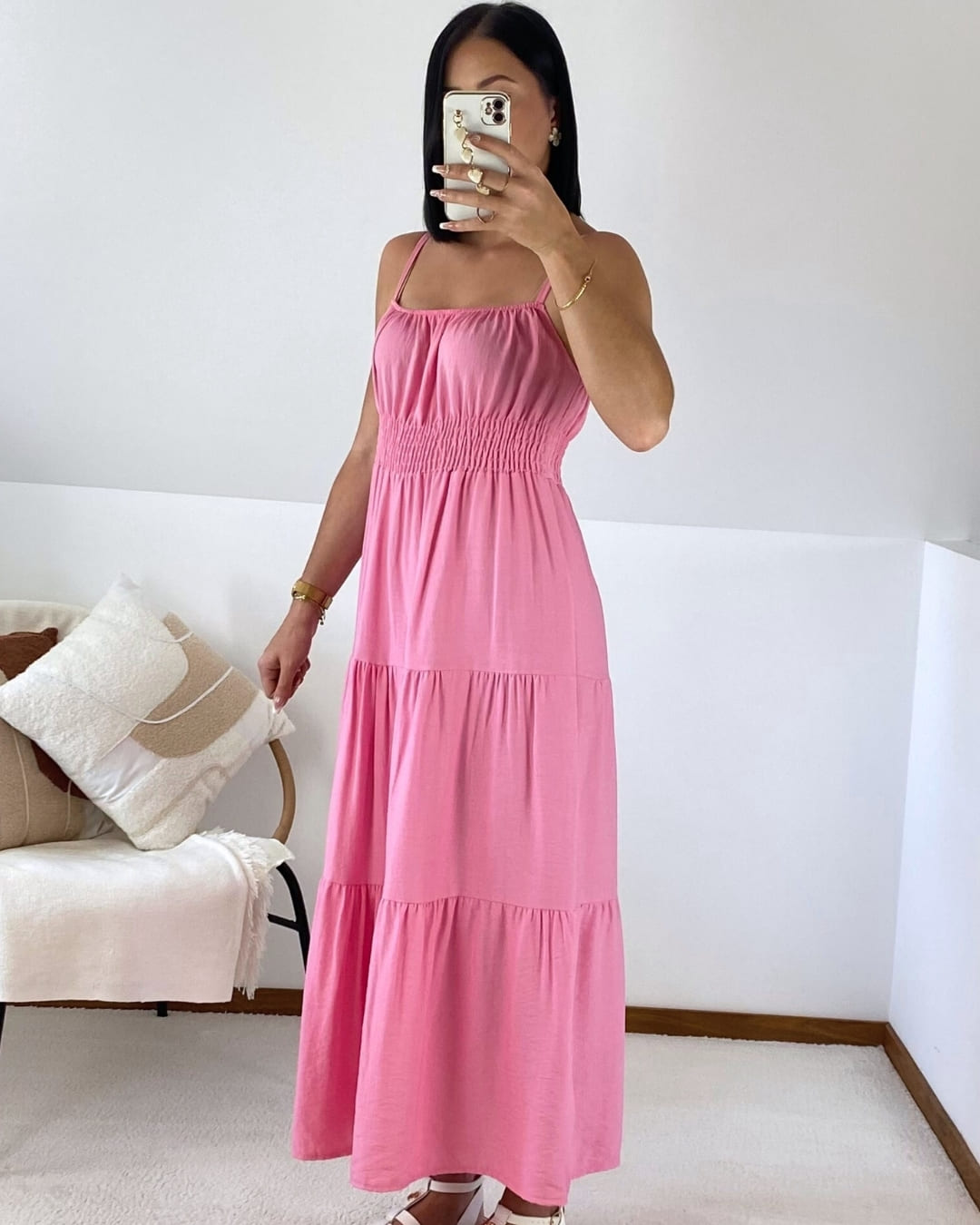 Robe longue fluide & fente