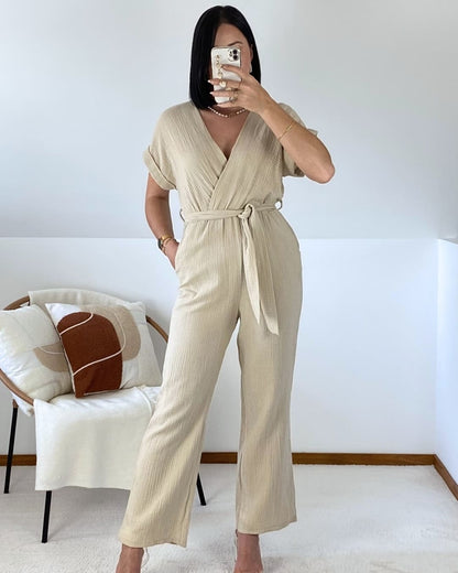 Cotton gauze jumpsuit