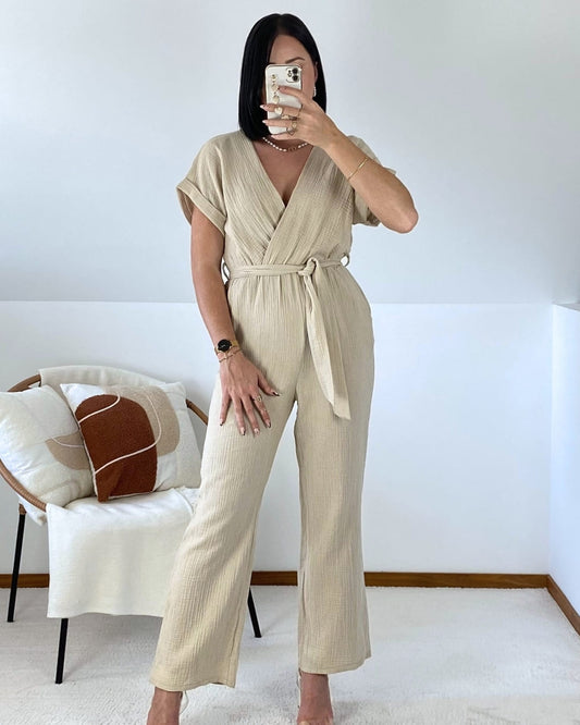 Cotton gauze jumpsuit