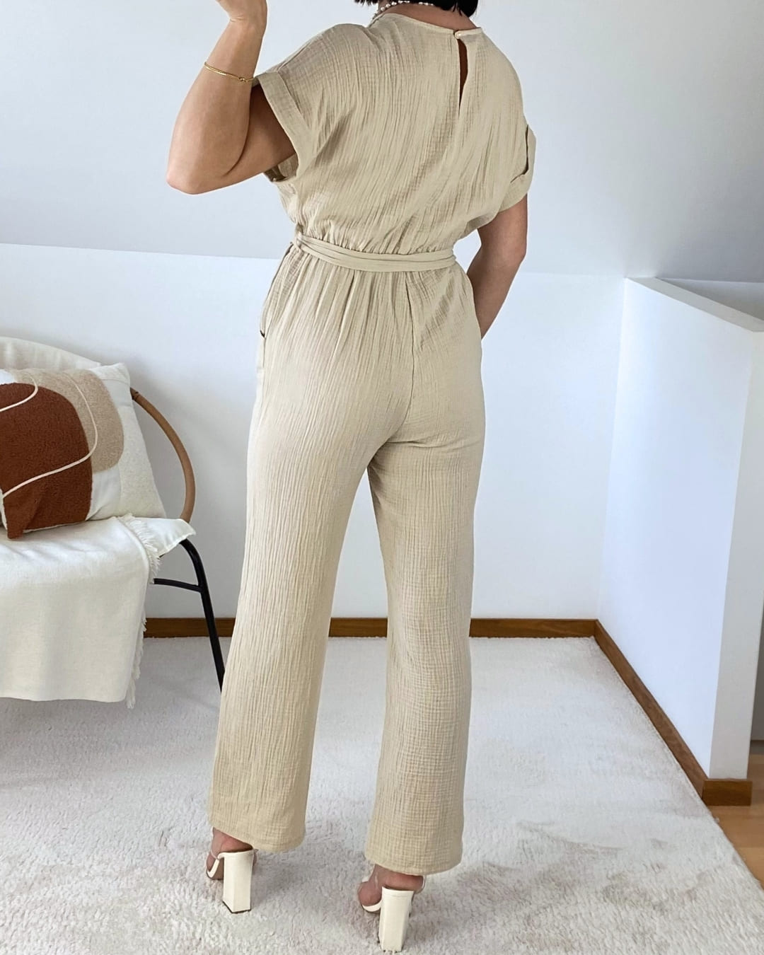 Cotton gauze jumpsuit