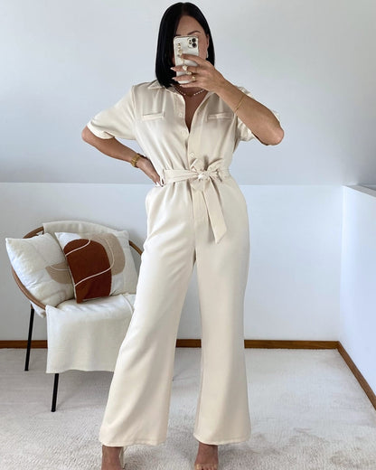 Short-sleeved jumpsuit