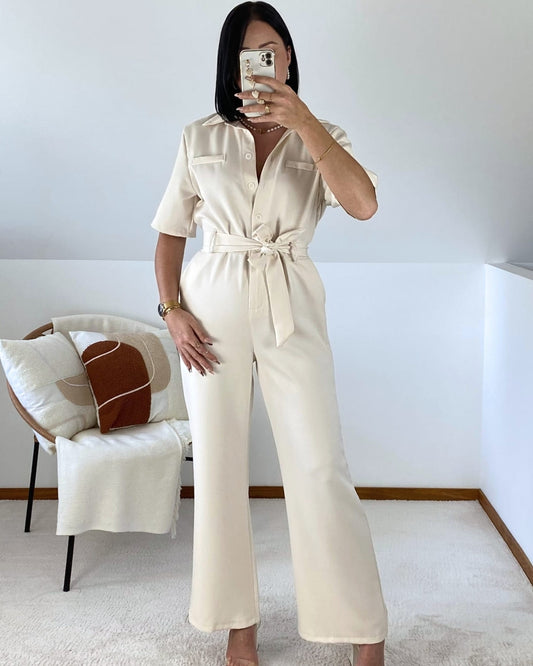 Short-sleeved jumpsuit