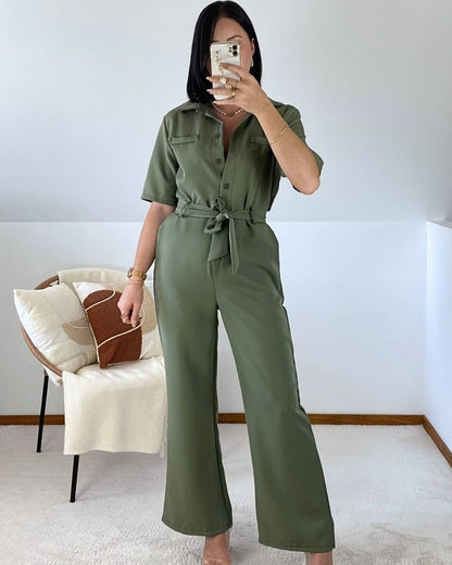 Short-sleeved jumpsuit