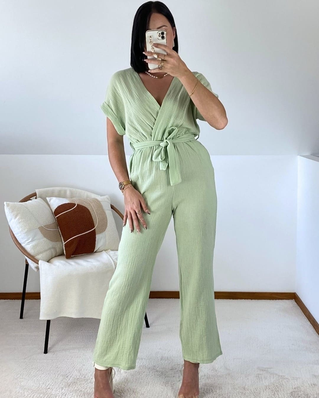 Cotton gauze jumpsuit