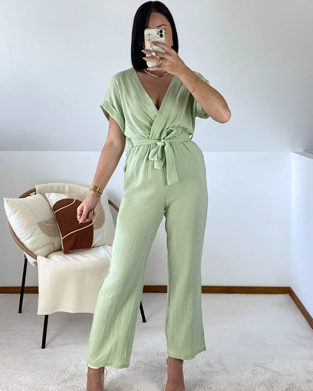 Cotton gauze jumpsuit