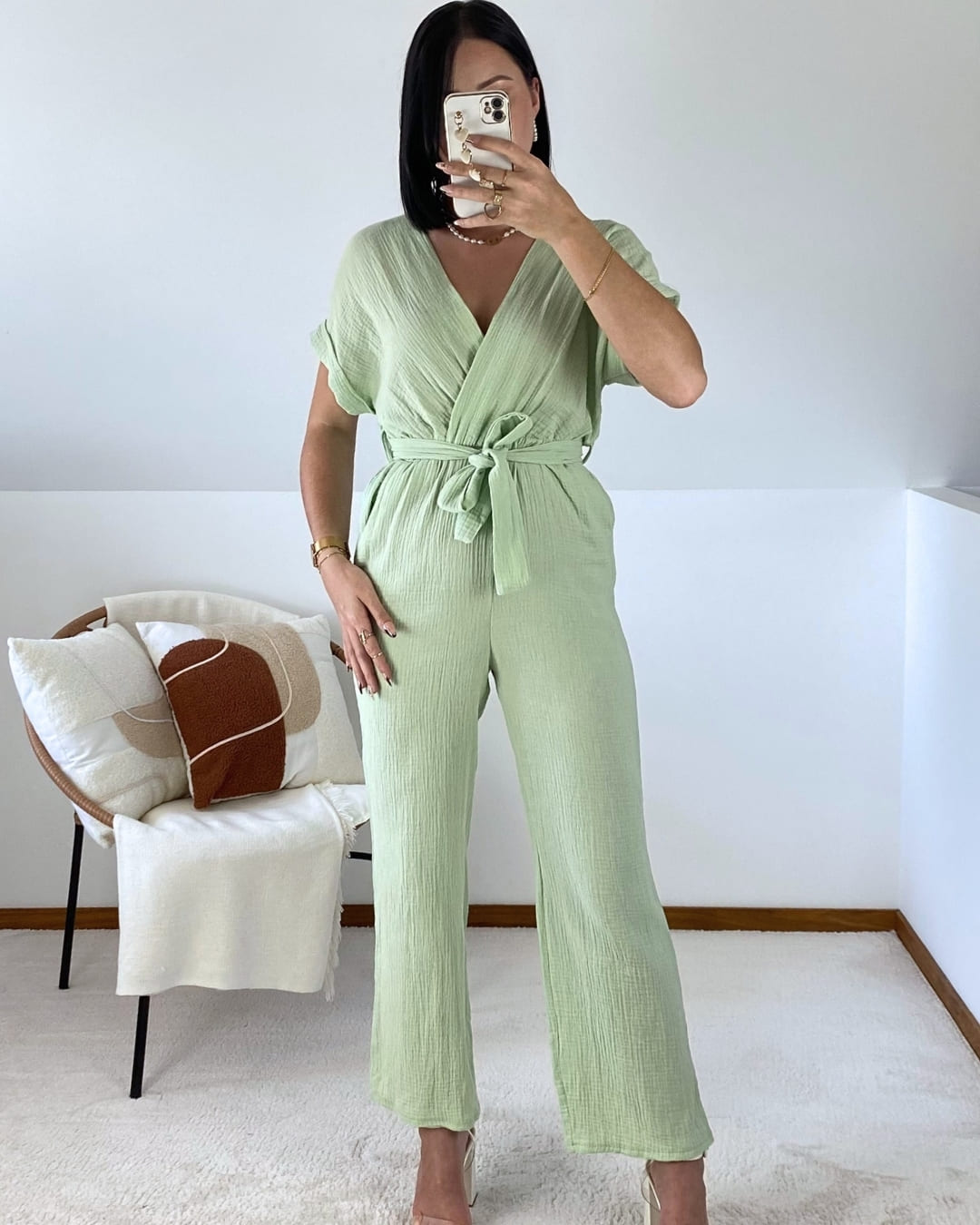 Cotton gauze jumpsuit