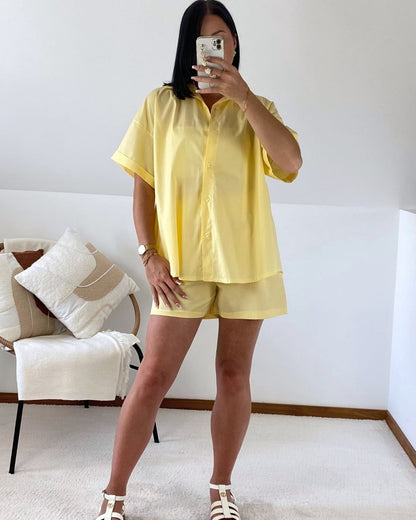 Ensemble : chemise oversize et short