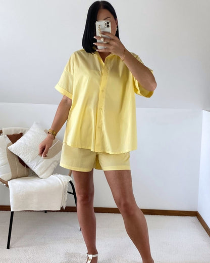 Ensemble : chemise oversize et short