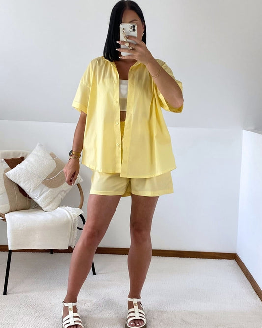 Ensemble : chemise oversize et short