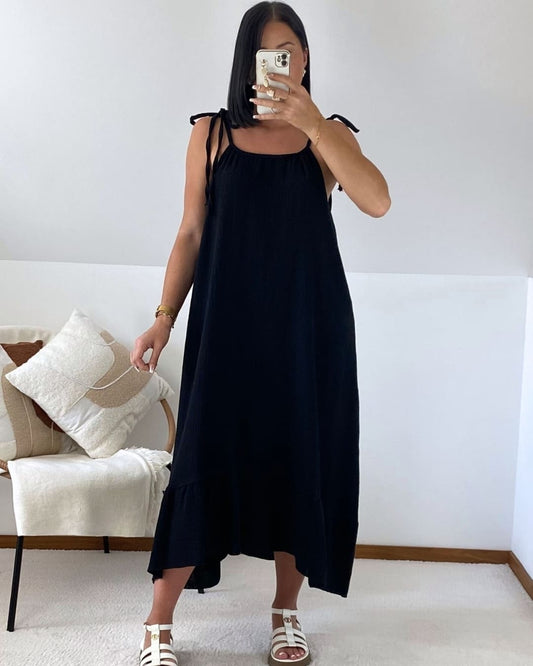 Robe longue en gaze de coton