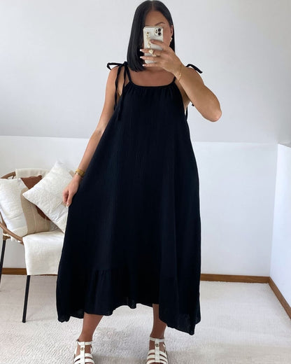 Robe longue en gaze de coton
