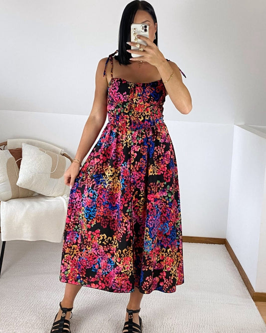 Robe midi – Imprimé floral