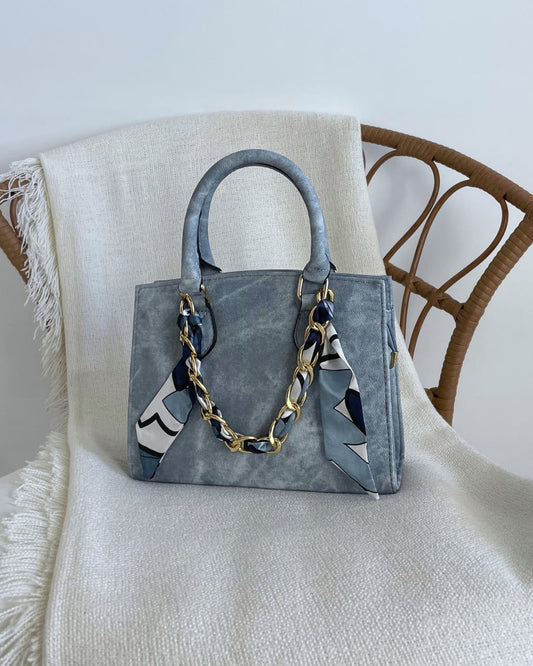 Handbag with scarf