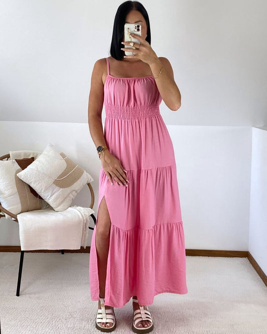 Robe longue fluide & fente